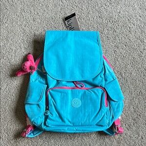 Kipling City Blue and Pink Sporty Backpack